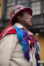 On parade in Lima Independence Day in Peru. 