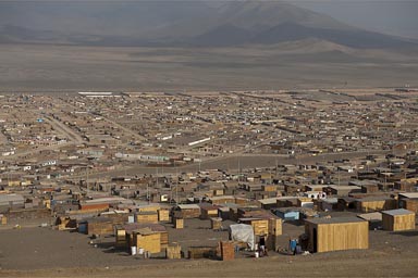 Where Lima starts, 60km north in the desert.