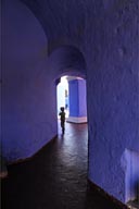 The world behind thick and high walls, Santa Catalina, Arequipa, Peru.