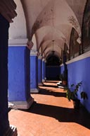 Cloister, arcades, columns, Santa Catalina, Arequipa.