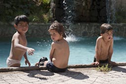 At the bottom of Colca Canyon, Oasis de Sangalle pool, Peru.