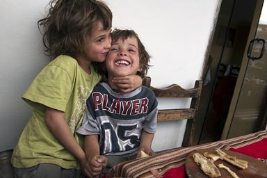 Cusco, plaza de armas, lunch and pizza for boys, 