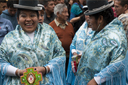 Women from Puno, all in turquoise. Independence Day in Peru. Women from Puno, all in turquoise. Independence Day in Peru.