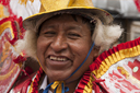 Laughs while waiting to dance, Independence Day in Peru. 