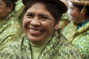 All in green bollera, Puno woman, Lima Independence Day celebrations in Peru. All in green bollera, Puno woman, Lima Independence Day celebrations in Peru.