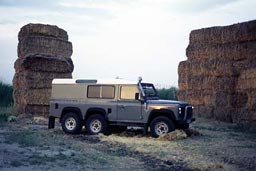 Land Rover and Hay in the back