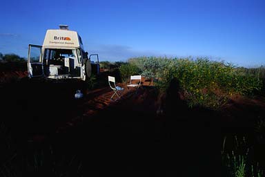 Evening camp near Kintore, about 300km west of Alice Springs deep in Aboriginal Terretories