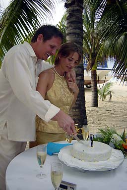 Cutting the cake