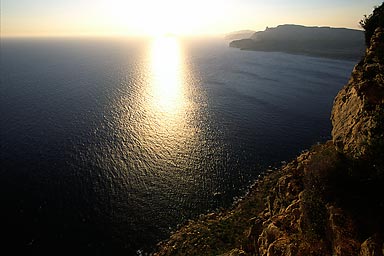 The Calanques as viewed from the top of Cap Canaille