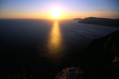 The Calanques as viewed from the top of Cap Canaille