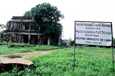Trincomalee destroyed university